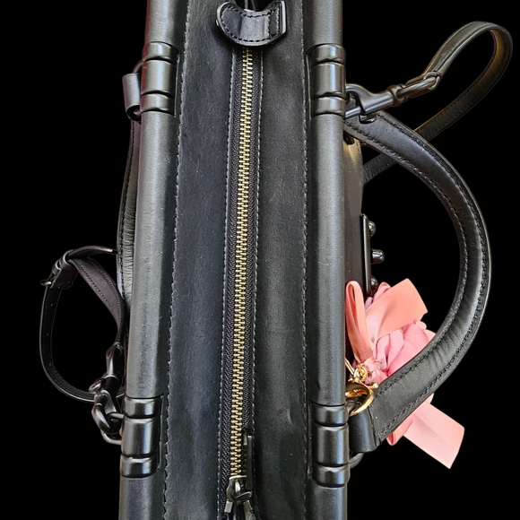 Coach EUC Drifter Black Leather Satchel - Picture 6 of 9